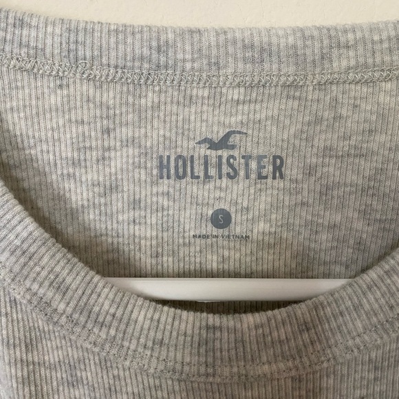 Hollister Gray Ribbon Ribbed Tank Top Size Small - Picture 4 of 5